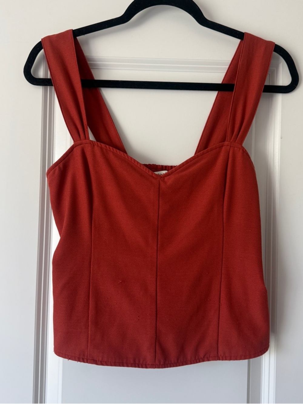 Abercrombie & Fitch Rust Red Square-Neck Crop Tank